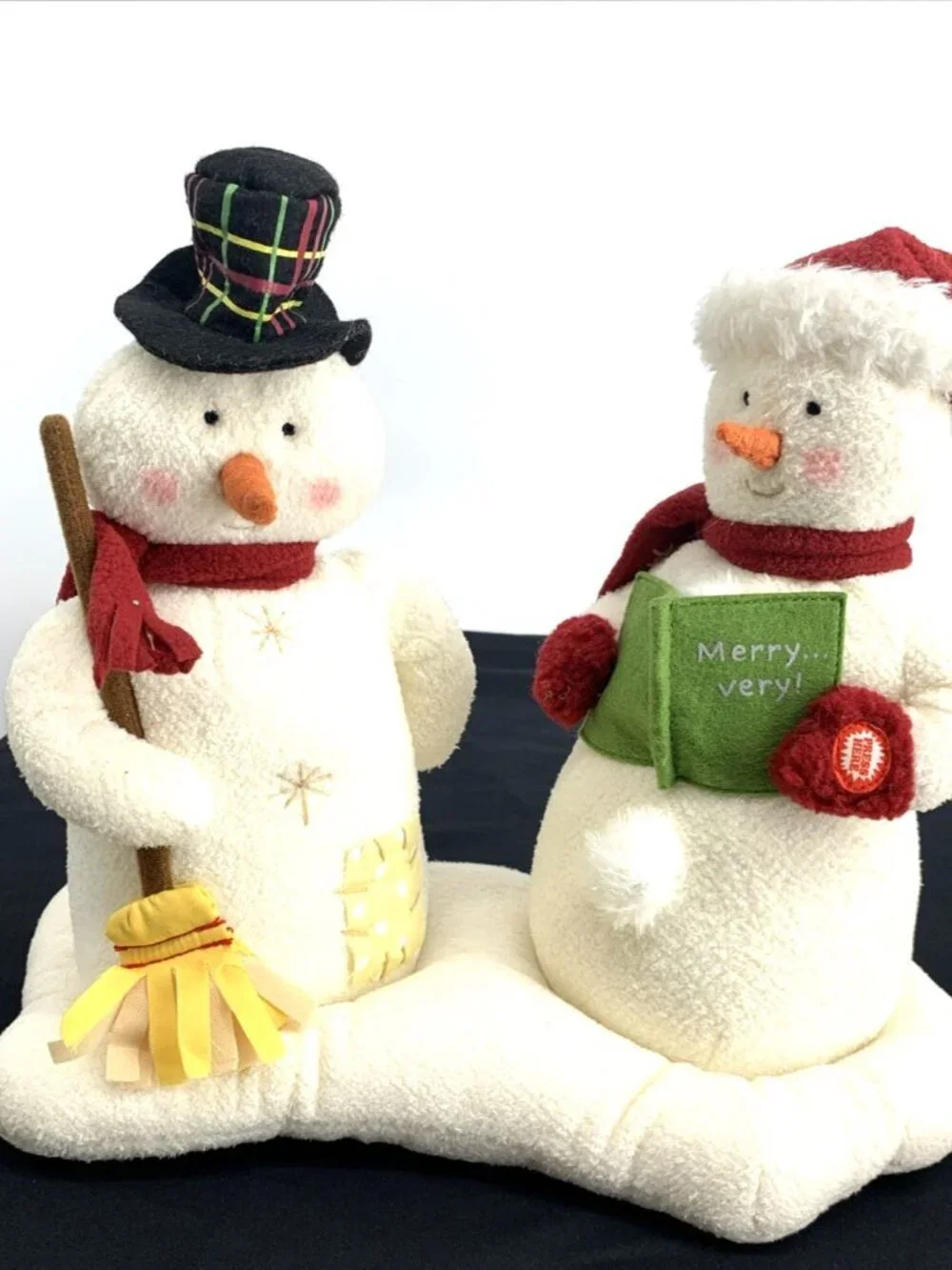 Hallmark Jingle Pals Mr & Mrs Snowmen Animated Musical Vintage Battery Operated - Picture 9 of 12